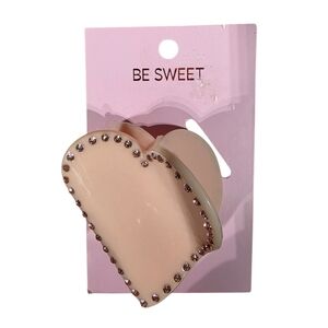 Target Valentines Day Pink Heart Hair Clip with Rhinestones